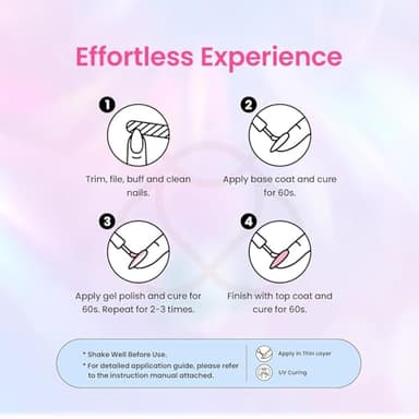 Beetles Glitter Gel Nail Polish 6 Colors Sparkle Pink Purple Blue Gel Polish Kit Chameleon Crushed Diamond Multifunction Soak off Uv Nail Gel DIY Manicure - Image 7