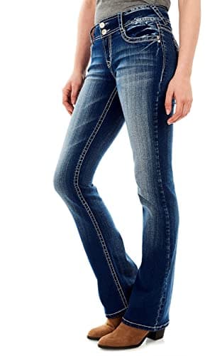 WallFlower Women's InstaStretch Luscious Curvy Bootcut Jeans, Jenna, 5 - Image 1