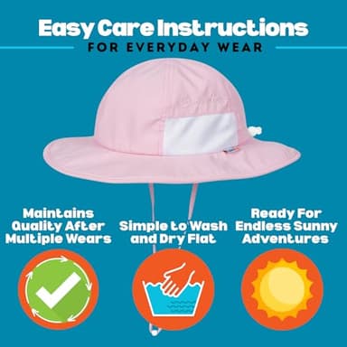 SwimZip Wide Brim Sun Hat | UPF 50+ Protection for Baby, Toddler, and Kids Pink - Image 5