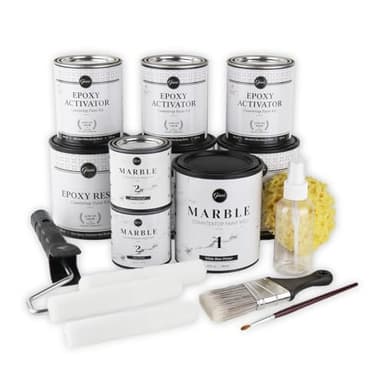Giani Marble Easy Epoxy Countertop Paint Kit (Carrara White) - Image 3