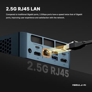 origimagic N1 Lite Mini PC Ryzen 7 5700U, 32GB RAM 1TB NVMe SSD Mini Computers, Wi-Fi 6E(AX210)/BT 5.2/2.5G LAN/Full Function USB-C, Compact Office, Home, Business Mini Desktop PC - Image 7