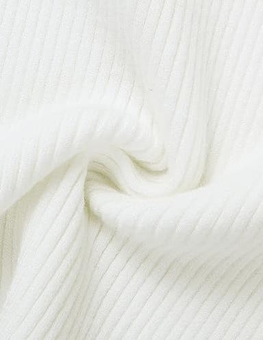 ZESICA Women's Short Sleeve Sweater Tops 2025 Summer Crewneck T Shirt Ribbed Knit Slim Fit Basic Solid Color Tee,White,X-Large - Image 5