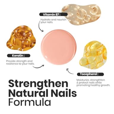 Beetles Jelly Nail Polish Set P186,6 Colors Burgundy Pink Nude Quick Dry Nail Polish Fingernail Fast Drying & Long Lasting Nail Strengthener Polish for Christmas - Image 3