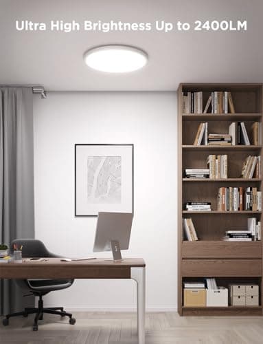 Govee Smart Ceiling Light, RGBIC LED Ceiling Light Fixture, 2400LM Flush Mount Light Fixture, DIY Colors, Works with Alexa, 2200K-6500K Ceiling Lights for Bedroom, Living Room, 12 Inch, 1 Pack - Image 8