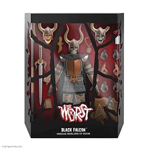 Super7 ULTIMATES! The Worst Black Falcon - 7" The Worst Action Figure with Accessories Collectibles and Retro Toys - Image 1