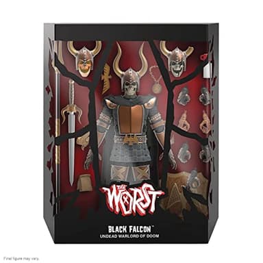 Super7 ULTIMATES! The Worst Black Falcon - 7" The Worst Action Figure with Accessories Collectibles and Retro Toys - Image 1