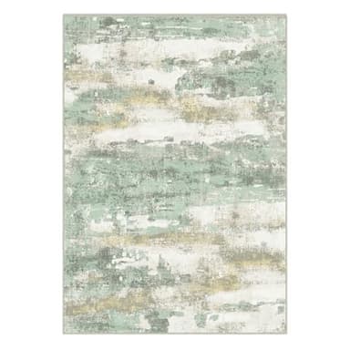 BEIMO Area Rugs 5x7 for Living Room Bedroom, Modern Abstract Machine Washable Large Light Green Rug Soft Rug, Low Pile Floor Carpet with Non Slip Backing for Dining Room - Image 6