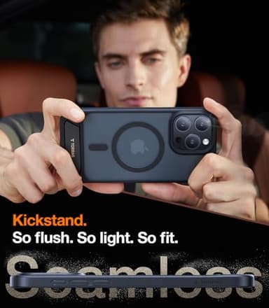 TORRAS for iPhone 13 Pro Max Case Translucent Black | Strong Magnetic & Seamless Stand, Fit for MagSafe, Military-Grade Drop Protection, Sturdy Adjustable Built-in Kickstand, Slim Matte Finish - Image 6