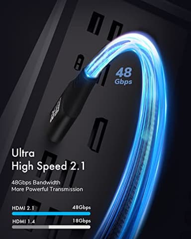 KELink 10K 8K 4K HDMI Cable 20FT, Ultra High Speed HDMI Braided Cord, Supports 4K/120Hz, 8K/60Hz, 48Gbps DTS:X, HDCP 2.2 & 2.3, HDR 10, HDMI 2.1 Cable - Image 5