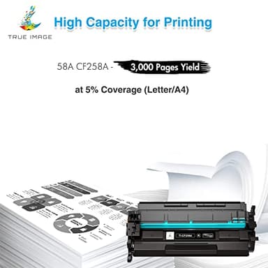 TRUE IMAGE Compatible Toner Cartridge Replacement for HP 58A CF258A 58X CF258X M428fdw for HP Laserjet Pro M404n M404dn M404dw MFP M428fdn M428dw M304 M404 M428 Printer Toner (Black, 2-Pack) - Image 3