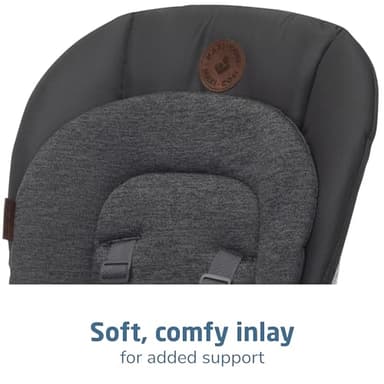 Maxi-Cosi Minla 6-in-1 High Chair for Babies & Toddlers, Portable Foldable Highchair, EcoCare Fabric, 9 Heights, 5 Reclines, 4 Tray Positions, Classic Graphite - Image 10