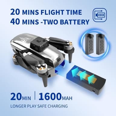 Drone, Drones with camera for adults 4k, Drones for kids 8-12, Brushless Motor, FPV Foldable Drone, Carrying Case, 40 mins Battery Life, Christmas gifts, 360° Flip, APP Control - Image 5