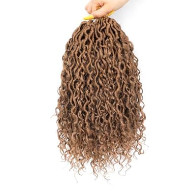 Col Bling Goddess Locs Crochet Hair 14 Inch, 8 Packs Faux Locs Crochet Hair Pre Looped for Women, Boho Crochet Locs with Curly Ends (14 Inch 27#) - Image 7