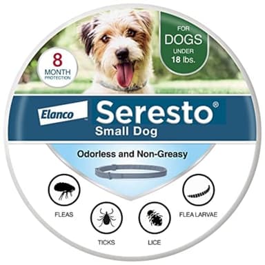 Seresto Small Dog Vet-Recommended Flea & Tick Treatment & Prevention Collar for Dogs Under 18 lbs. | 8 Months Protection - Image 1