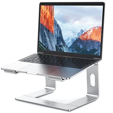 BESIGN LS03 Aluminum Laptop Stand, Ergonomic Detachable Computer Stand, Notebook Riser Compatible with Air, Pro, Dell, HP, Lenovo More 10-15.6" Laptops, Silver - Image 1