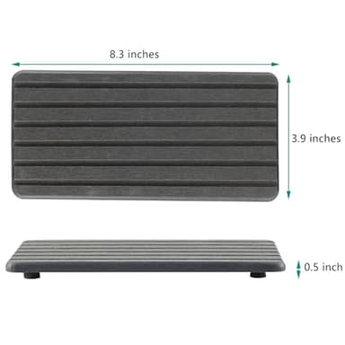 NiuYichee 2 PCS Water Absorbent Diatomite Coasters Rectangle, Grooved Design, Water Absorbing Stone Used for Hand Soaps & Plants & toiletries in The Modern Home - Image 7