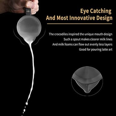 MHW-3BOMBER Milk Frothing Pitcher 600ml/20oz Espresso Steaming Pitcher Stainless Steel Frothing Cup Capuccino Latte Art Pitcher, Pink P5018-OS - Image 2