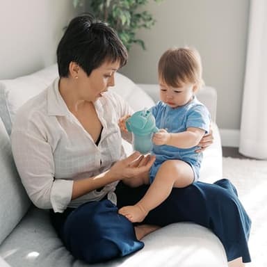 Dr. Brown's Milestones Insulated Sippy Cup with Straw and Handles, Spill-Proof Tumbler with Lid, 2-Pack, Green, 10 oz/300 mL, BPA Free, 12m+ - Image 11