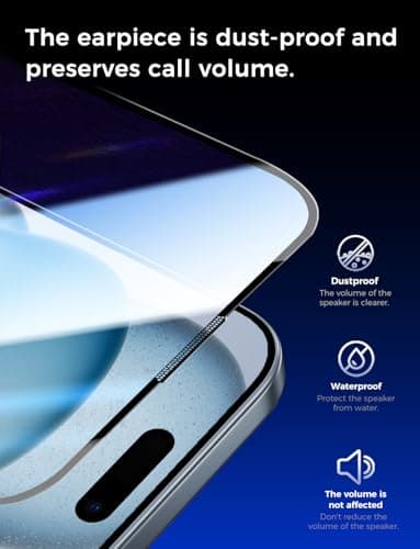 MAGIC JOHN 2 Pack for iPhone 15 Tempered Glass Screen Protector 6.1 inch [Not Max], Auto Dust-Elimination Installation, Bubble Free, Dynamic Island Compatible, HD Clear, Easy Installation - Image 6