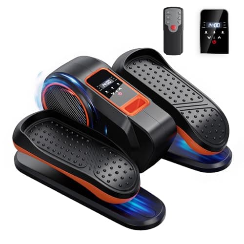Under Desk Elliptical Machine, Electric Ellipse Leg Exerciser While Sitting for Seniors, Quiet Portable Seated Pedal Exerciser with Remote Control, 12 Adjustable Speeds for Home Office - Image 1