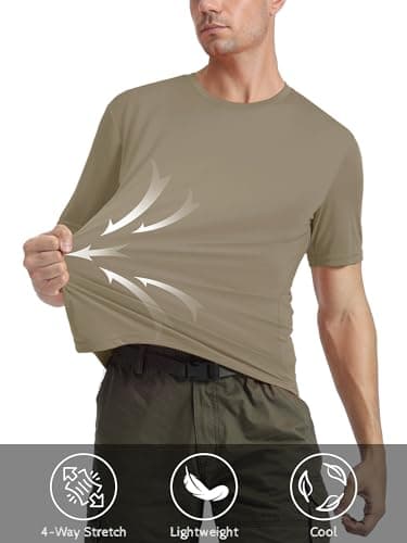 MAGCOMSEN Tshirts for Men Summer Crew Neck Ultra Lightweight Short Sleeve Rash Guards Shirts Quick Dry Shirts - Image 3