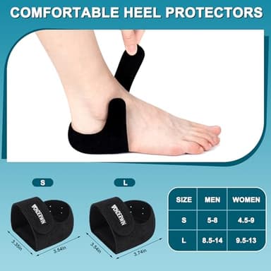 Plantar Fasciitis Gel Heel Protectors, Heel Cups for Women Men Heels Spur Pain Relief, Heel Inserts Pads for Achilles Tendonitis Dry Cracked Heel Support Cushion(Small, 2Pairs) - Image 4