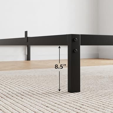 GAOMON 10 Inch Full Bed Frame No Box Spring Needed, Heavy Duty Platform Metal Bed Frame with Metal Slats and Under Bed Storage, Easy Assembly, Noise Free, Black - Image 6