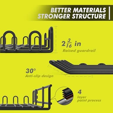 Amoowis Power Tool Organizer with Charging Station, 4 Outlet Power Strip, 5 Min Fast Assembly ＆ Max 35lb by Heavy Duty 2 Pack, 8 Slots for Drill Holder in Garage/Pegboard Suitable for Husband Birthday - Image 5