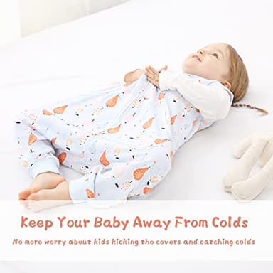 WONDAY Toddler Sleep Sack with Legs,Toddler Sleep Sacks,0.5T Sleeveless Baby Sleep Bag Wearable Blanket,with Feet (Pear,5T-7T) - Image 6