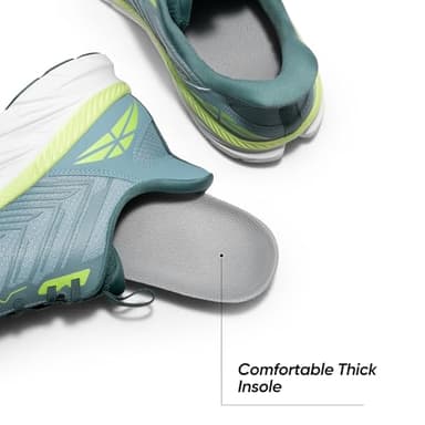 ALLSWIFIT Men's Slip On Walking Shoes Running Comfortable Tennis Breathable Non Slip Athletic Gym Workout Cross Training Fashion Sneakers,Size 11,Blue Green,SARR034M - Image 5