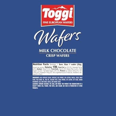 TOGGI Fine European Chocolate Wafers, Milk Chocolate (0.88 oz 24 Count - Image 4