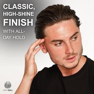 Crazy Bull Hair Bull Blaster Water Pomade - Strong Hold Pomade for Men - Water-Based Hair Styling Products - Vintage Cologne Scent - Vegan - 3.38 oz - Image 4