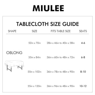 MIULEE Natural Thick Polyester Rectangle Tablecloth with Decorative Cutouts Waterproof Stain Resistant Table Cloth Farmhouse Table Cover for Thanksgiving Dining Party Camping, 52 x 70 inch - Image 8
