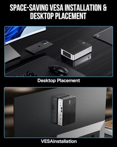 GMKtec G9 Plus Mini PC NAS, Intel N150 Dual Boot 11 Pro Linux Desktop Computer 12GB DDR5 64GB EMMC + 1TB M.2 SSD, 4*M.2 NVMe Slots, Dual NIC 2.5GbE, USB-C 10Gbps, Network Attached Storage - Image 5