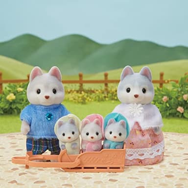 Calico Critters Husky Family - Set of 5 Collectible Doll Figures for Ages 3+ - Image 2