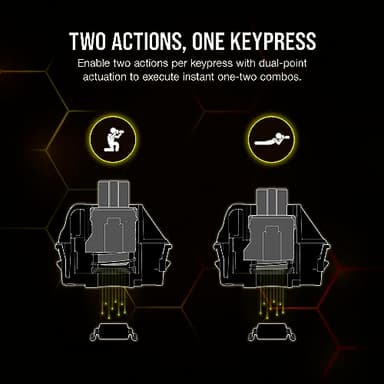 CORSAIR K70 MAX RGB Magnetic Mechanical Wired Gaming Keyboard – MGX Adjustable Switches, Simultaneous SOCD and Rapid Trigger, PBT Double-Shot Keycaps, Sound Dampening, 8000Hz Polling, QWERTY NA, Black - Image 5