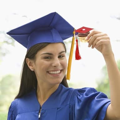 POUYRBA Graduation Cap Chocolate Decorations, 50pcs Black and Dark Blue 2025 Graduation Party Set for Chocolates Candies (red) - Image 5