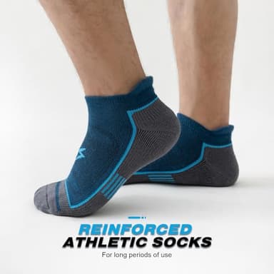 Cirorld Mens Ankle Running Socks, Athletic Cushioned Low Cut Moisture Wicking Cotton Short Sports Socks, 6 Pairs - Image 6