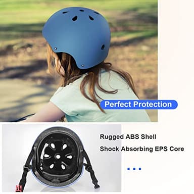 Besttravel Kids Bike Helmet, Toddler Adjustable Toddler Bike Helmet Ages 3-8 Years Old Boys Girls Multi-Sports Safety (Blue) - Image 3