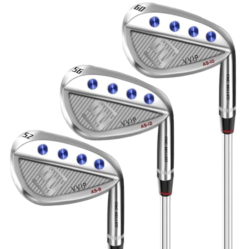 Yamato Full Face Golf Wedge Set or Individual Golf Wedges 50/52/54/56/58/60 Forged Golf Gap Wedge Sand Wedge Lob Wedge Golf Clubs Milled Face (Stainless Steel, B01, Regular, Right) - Image 1