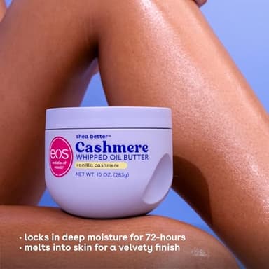 eos Cashmere Whipped Oil Body Butter, Vanilla Cashmere, 72 Hour Weightless Moisture For Dry Skin, Rich Formula and Deep Hydration, 10 oz - Image 4