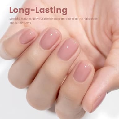RARJSM Nude Gel Nail Polish Gray Mauve Pink Neutral Skin Tone Sheer Jelly Gel Polish 1PC 15ml Single Bottle Cream Transparent Pink Nail Gel Polish Soak off UV LED Cured for Home Salon DIY Manicure - Image 3