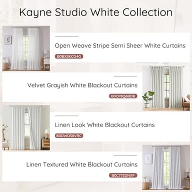 Kayne Studio White Full Blackout Linen Textured Pinch Pleated Curtains 102 inch Extra Long for Living Room,Thermal Insulating Pinch Pleated Drapes for Traverse Rod,40" x 102",9 Hooks,1 Panel - Image 9