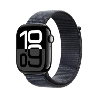 Apple Watch Series 10 [GPS + Cellular 42mm case] Smartwatch with Jet Black Aluminium Case with Ink Sport Loop. Fitness Tracker, ECG App, Always-On Retina Display, Carbon Neutral (Renewed) - Image 4