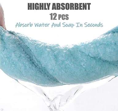 Spotted Play 12 Pack Baby Washcloths - Extra Absorbent and Soft Wash Clothes for Newborns, Infants and Toddlers - Suitable for Baby Skin and New Born - Microfiber Coral Fleece 12x12 Inches - Image 4