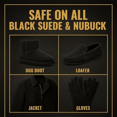 Eagle Nubuck & Suede Dye Black with Applicator & 3-Way Suede Brush - Suede Color Restorer for Shoes, Boots, Jackets, Purses & More - Black Suede Dye & Conditioner - Image 5