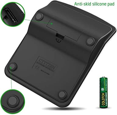 Calculator, Splaks 2 Pack Standard Functional Desktop Calculators Solar and AA Battery Dual Power Electronic Office Calculators with 12-Digit Large Display (1 Basic Black&1 Updated Silver) - Image 5