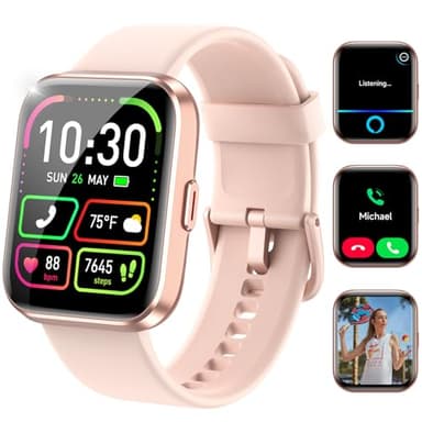 Smart Watches for Women, Alexa Built-in,1.83" Display Smartwatch Compatible iPhone/SamsungAndroid (Answer/Make Call), 3ATM Waterproof Fitness Tracker with Heart Rate/SpO2/Sleep Monitor,120+ Sport - Image 1