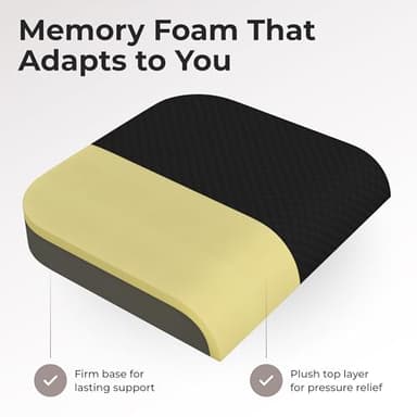 Kölbs Extra Large Seat Cushion, Stylish Plush Velvet Cover, X-Large Memory Foam for Office Chair, Floor Pillow, Cushion Back Pain Coccyx Pain Relief, Carry Handle (Extra Large) - Image 2