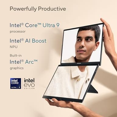 ASUS Zenbook DUO Laptop, Dual 14” OLED 3K 120Hz Touch Display, Evo, Intel Core Ultra 9 285H, Intel Arc Graphics, 32GB RAM, 1TB SSD, Windows 11, UX8406CA-PS99T - Image 3